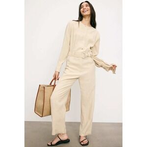 BOSS Belted Jumpsuit With Popper Placket Suit Size 12